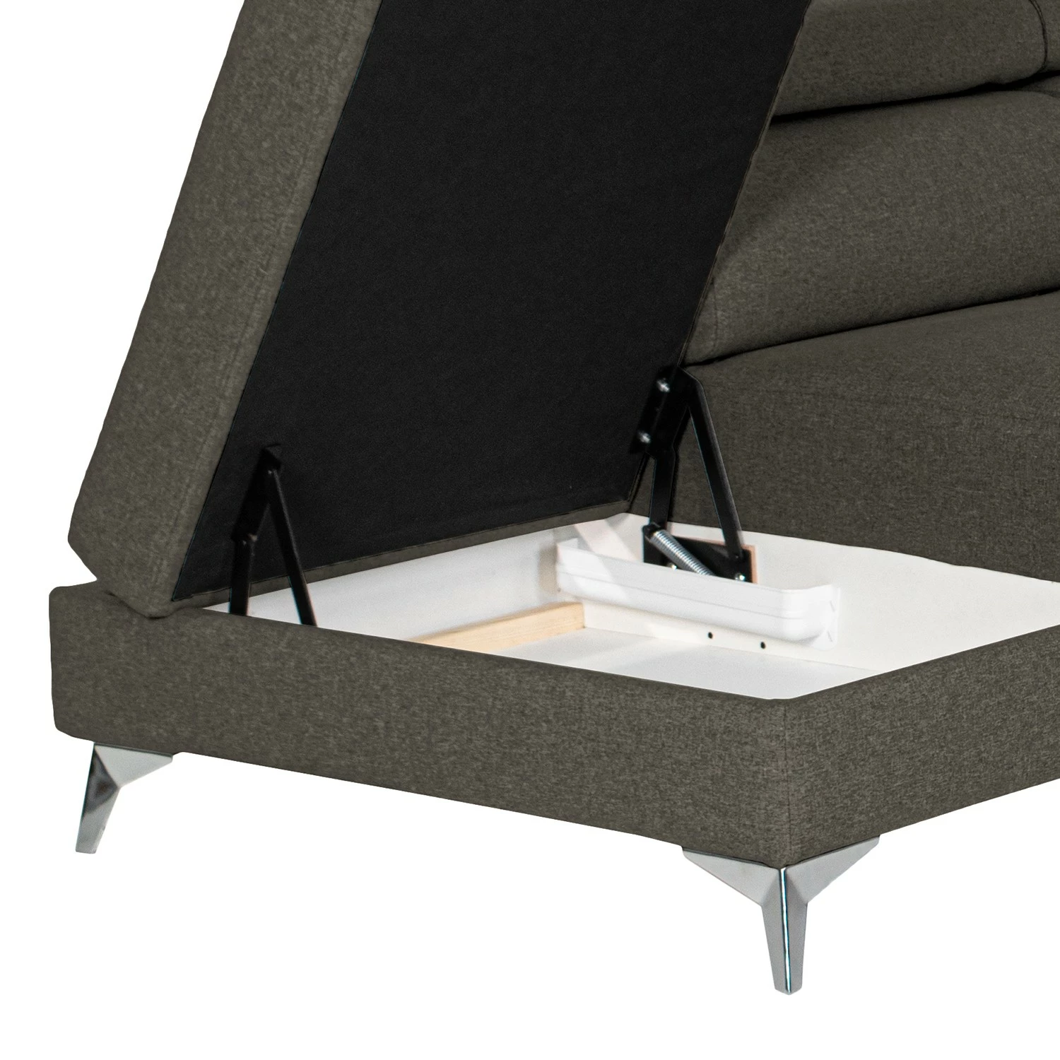 Loftscape Canapé d’angle Nonza II - Tissu - Gris foncé - Méridienne longue à gauche (vue de face) 14 Loftscape Canapé d’angle Nonza II - Tissu - Gris foncé - Méridienne longue à gauche (vue de face) – Image 12