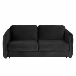 Norrwood Canapé convertible Kayla I - Velours - Velours Ravi: Noir -loftscape Boutique 1000193830 191212 16451500199 DETAILS P000000001000193830