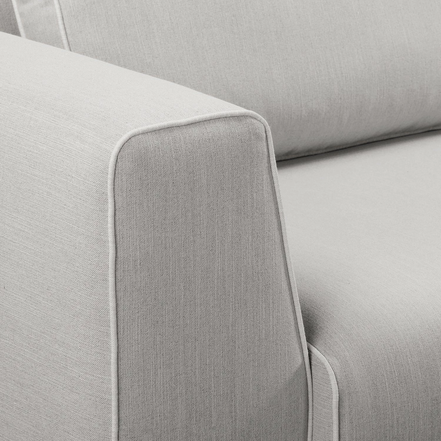 Fredriks Canapé d’angle Ranua - Tissu - Galet - Méridienne longue à droite (vue de face) 7 Fredriks Canapé d’angle Ranua - Tissu - Galet - Méridienne longue à droite (vue de face) – Image 5