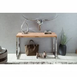 Naturoo Console Tolono - Acacia massif / Acier inoxydable - Acacia / Chrome -loftscape Boutique 1000194217 200108 10050600089 MOOD DETAILS P000000001000194217 mood