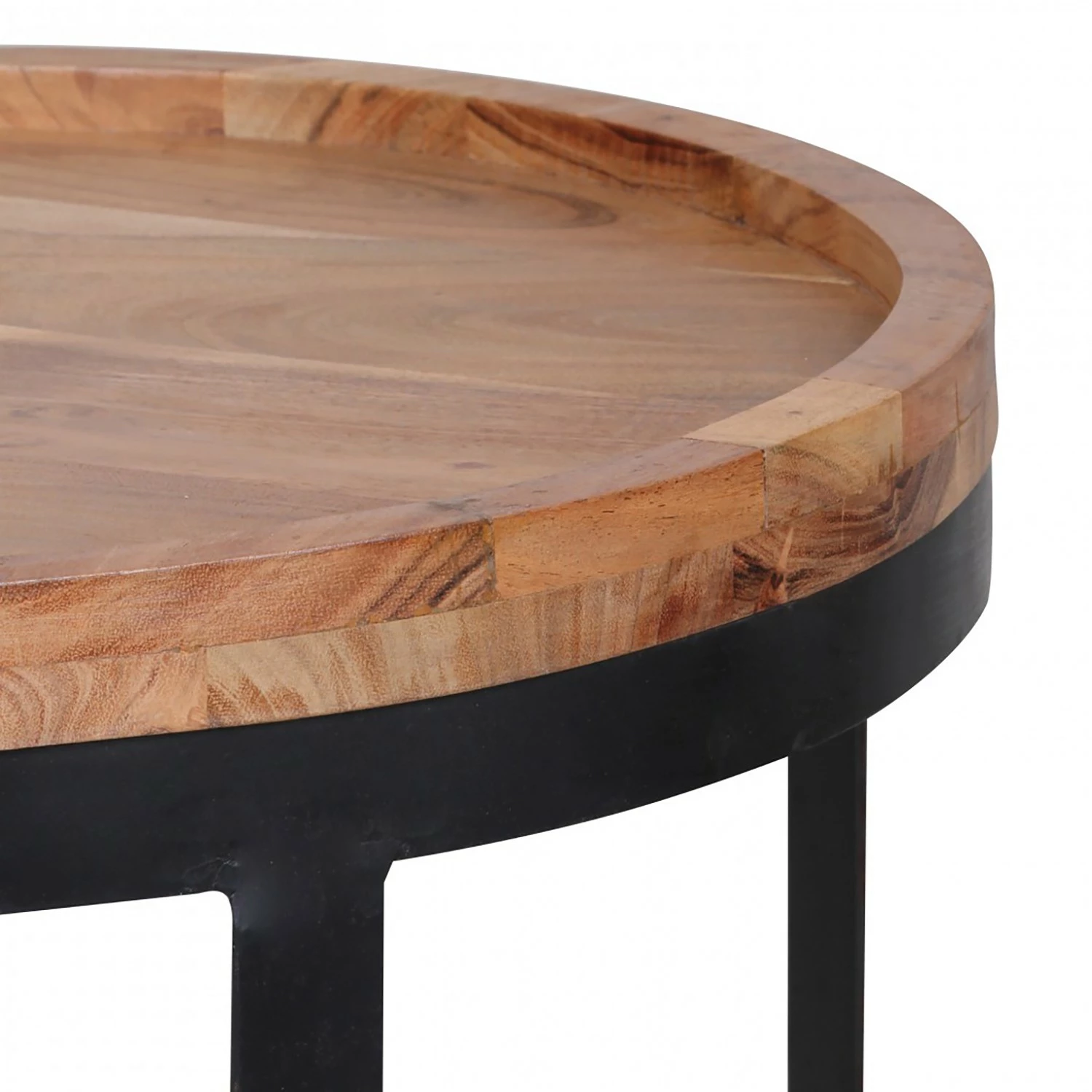 Naturoo Bouts de canapé Palos I (lot de 2) - Acacia massif / Métal - Acacia / Noir 8 Naturoo Bouts de canapé Palos I (lot de 2) - Acacia massif / Métal - Acacia / Noir – Image 6