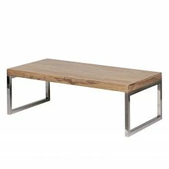 Naturoo Table basse Tolono - Acacia massif / Acier inoxydable - Acacia / Chrome