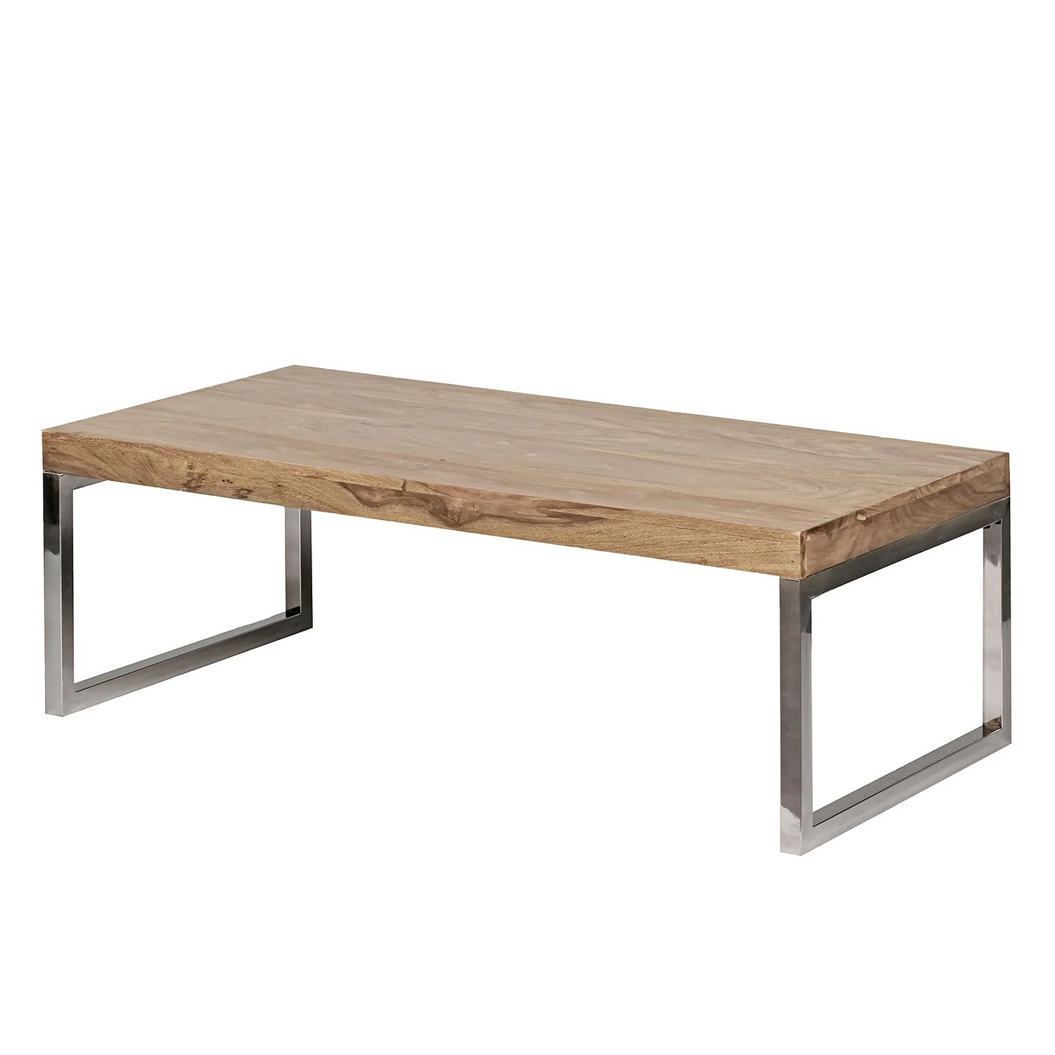 Naturoo Table basse Tolono - Acacia massif / Acier inoxydable - Acacia / Chrome 3 Naturoo Table basse Tolono - Acacia massif / Acier inoxydable - Acacia / Chrome