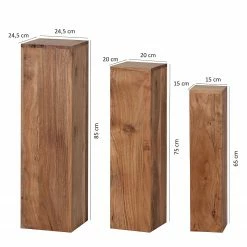 Naturoo Bouts de canapé Richburg (lot de 3) - Acacia massif -loftscape Boutique 1000194227 200108 10051600165 SKETCH DETAILS P000000001000194227 sketch