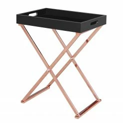 Norrwood Bout de canapé Kemp - Noir / Cuivre