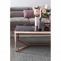 Jack & Alice Table basse Southlake - Verre / Métal - Noir / Cuivre -loftscape Boutique 1000194265 200108 10054800389 DETAILS P000000001000194265