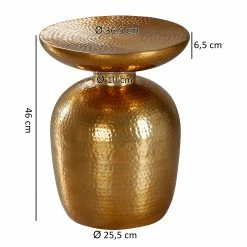 Red Living Bout de canapé Trevose - Aluminium - Doré -loftscape Boutique 1000194276 200108 10055600448 SKETCH DETAILS P000000001000194276 sketch