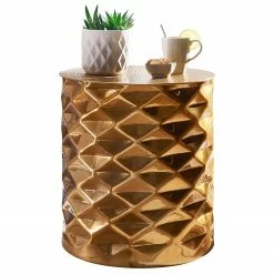 Red Living Bout de canapé Aghern - Aluminium - Doré