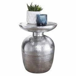 Red Living Bout de canapé Trevose - Aluminium - Argenté