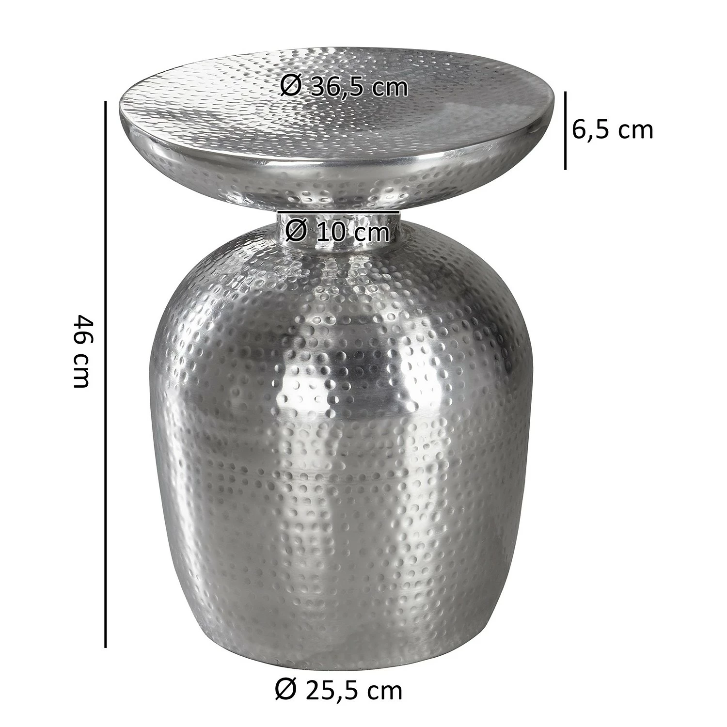 Red Living Bout de canapé Trevose - Aluminium - Argenté 7 Red Living Bout de canapé Trevose - Aluminium - Argenté – Image 5