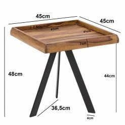 Red Living Bout de canapé Ardee I - Sheesham massif / Métal - Sheesham / Noir -loftscape Boutique 1000194287 200108 10060600508 SKETCH DETAILS P000000001000194287 sketch