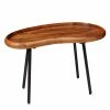Red Living Table basse Ardee - Sheesham massif / Métal - Sheesham / Noir