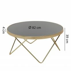 Jack & Alice Table basse Morgan - Verre / Métal - Noir / Doré -loftscape Boutique 1000194305 200108 10062400629 SKETCH DETAILS P000000001000194305 sketch