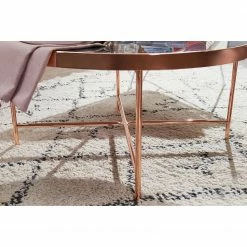 Jack & Alice Table basse Cushina - Verre / métal - Imitation marbre noir / Cuivre -loftscape Boutique 1000194307 200108 10062500642 DETAILS P000000001000194307