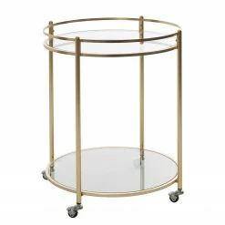 Jack & Alice Desserte Achill - Verre / Métal - Doré