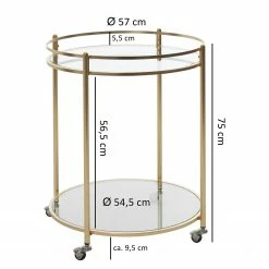 Jack & Alice Desserte Achill - Verre / Métal - Doré 15 Jack & Alice Desserte Achill - Verre / Métal - Doré -loftscape Boutique 1000194308 200108 10062600650 SKETCH DETAILS P000000001000194308 sketch