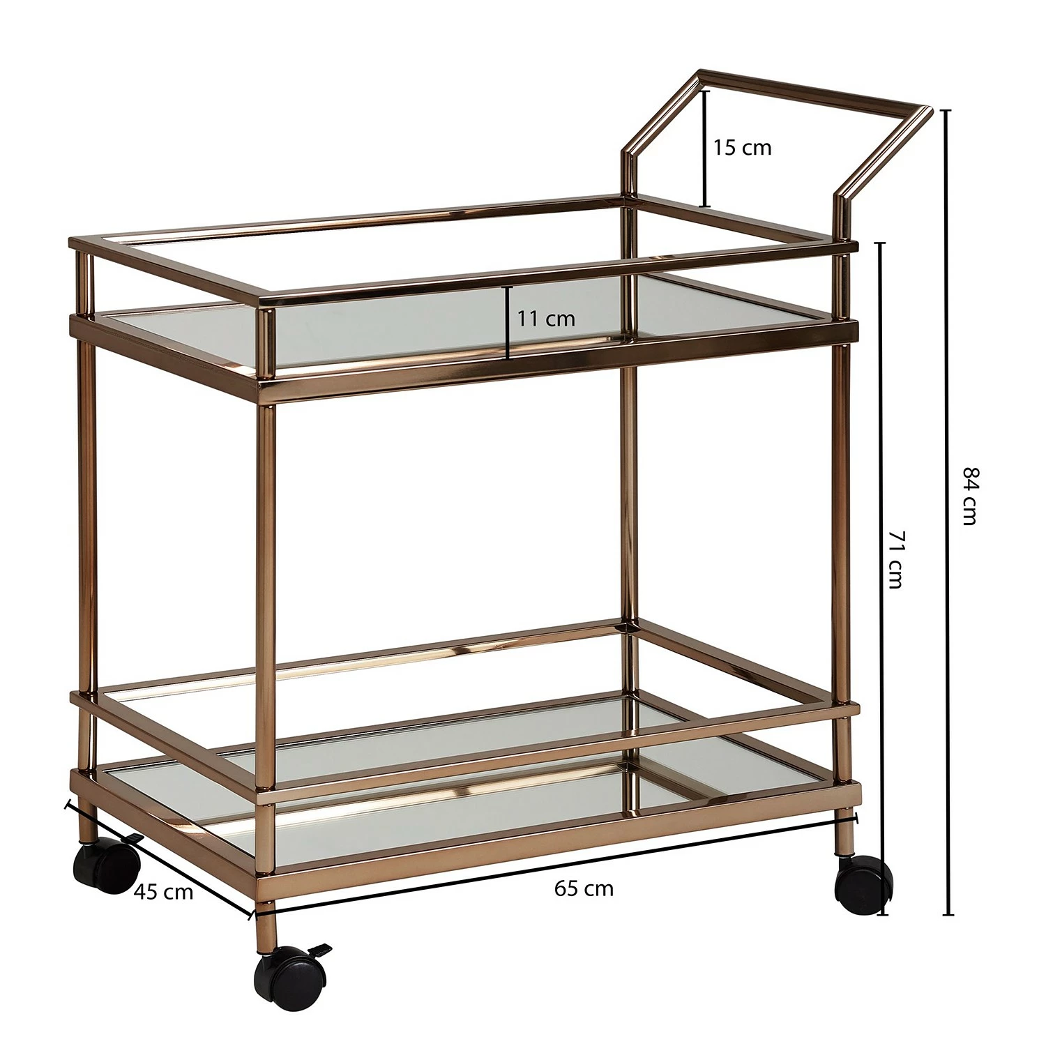 Jack & Alice Desserte Monamolin - Verre / Métal - Doré 8 Jack & Alice Desserte Monamolin - Verre / Métal - Doré – Image 6