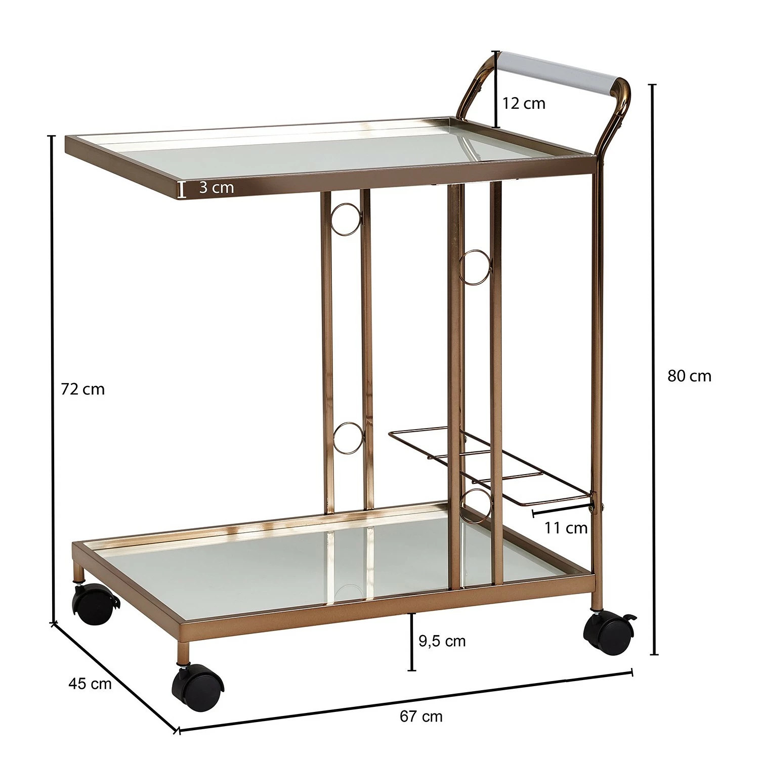 Jack & Alice Desserte Recess - Verre / Métal - Doré 7 Jack & Alice Desserte Recess - Verre / Métal - Doré – Image 5