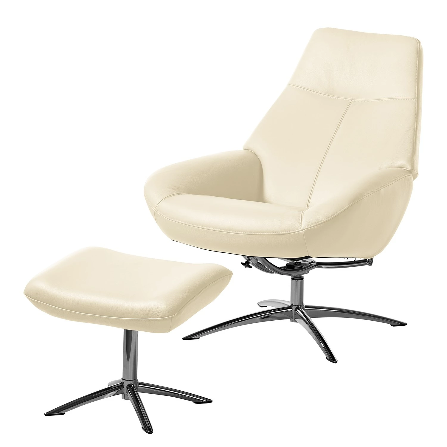Fredriks Fauteuil relax Raahe - Cuir véritable - Crème 6 Fredriks Fauteuil relax Raahe - Cuir véritable - Crème – Image 4
