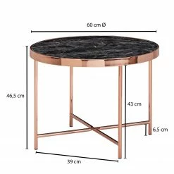 Jack & Alice Bout de canapé Cushina - Verre / métal - Imitation marbre noir / Cuivre 11 Jack & Alice Bout de canapé Cushina - Verre / métal - Imitation marbre noir / Cuivre -loftscape Boutique 1000194323 200108 10063400718 SKETCH DETAILS P000000001000194323 sketch