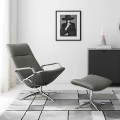 Fredriks Fauteuil relax Pargas - Cuir véritable - Gris foncé -loftscape Boutique 1000194347 210520 15464800120 MOOD DETAILS P000000001000194347 mood