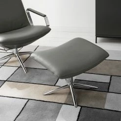 Fredriks Fauteuil relax Pargas - Cuir véritable - Gris foncé -loftscape Boutique 1000194347 210520 15464800124 DETAILS P000000001000194347