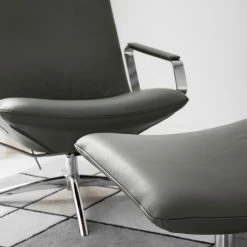 Fredriks Fauteuil relax Pargas - Cuir véritable - Gris foncé -loftscape Boutique 1000194347 210520 15464800125 DETAILS P000000001000194347