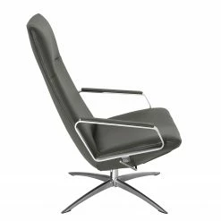 Fredriks Fauteuil relax Pargas - Cuir véritable - Gris foncé -loftscape Boutique 1000194347 220829 080 DETAILS P000000001000194347