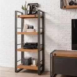 Ars manufacti Ensemble meubles TV Manchester II (4) - Acacia massif / Métal - Acacia / Anthracite -loftscape Boutique 1000196081 200430 15155700021 DETAILS P000000001000196081