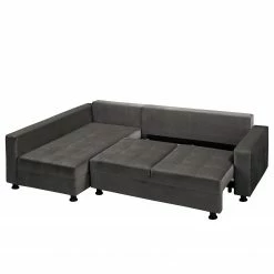 Fredriks Canapé d’angle Upwell II - Microfibre - Gris foncé - Méridienne longue à gauche (vue de face) -loftscape Boutique 1000196279 200224 14474000773 DETAILS P000000001000196279