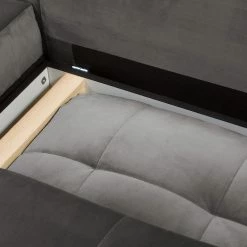 Fredriks Canapé d’angle Upwell II - Microfibre - Gris foncé - Méridienne longue à gauche (vue de face) -loftscape Boutique 1000196279 200224 14474100785 DETAILS P000000001000196279