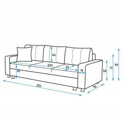Fredriks Canapé convertible Upwell II - Microfibre - Vert foncé -loftscape Boutique 1000196302 200224 14483401184 SKETCH DETAILS P000000001000196302 sketch