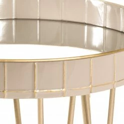 Norrwood Bout de canapé Krokvik I - Verre / Métal - Gris sable -loftscape Boutique 1000196428 191211 14162600008 DETAILS P000000001000196428