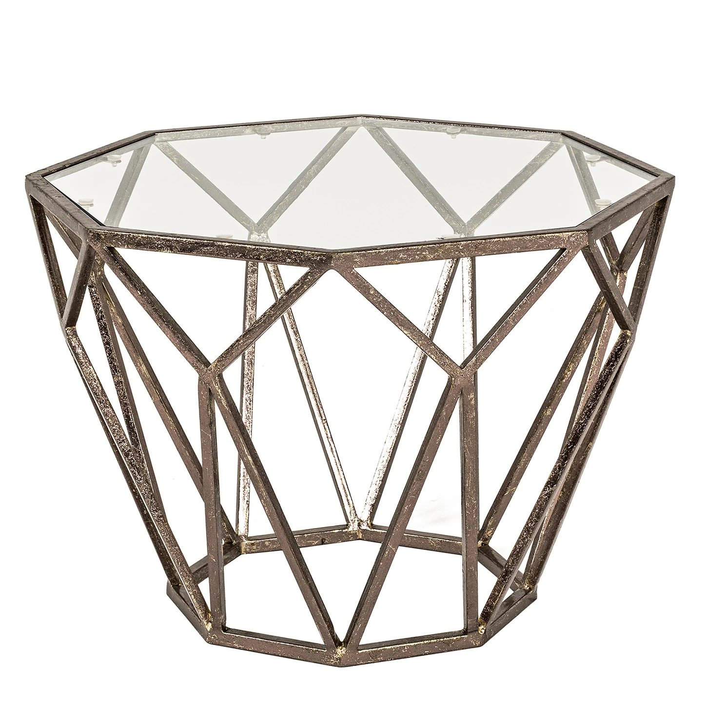 Red Living Bout de canapé Lindsfors II - Verre / Acier - Bronze vieilli 3 Red Living Bout de canapé Lindsfors II - Verre / Acier - Bronze vieilli