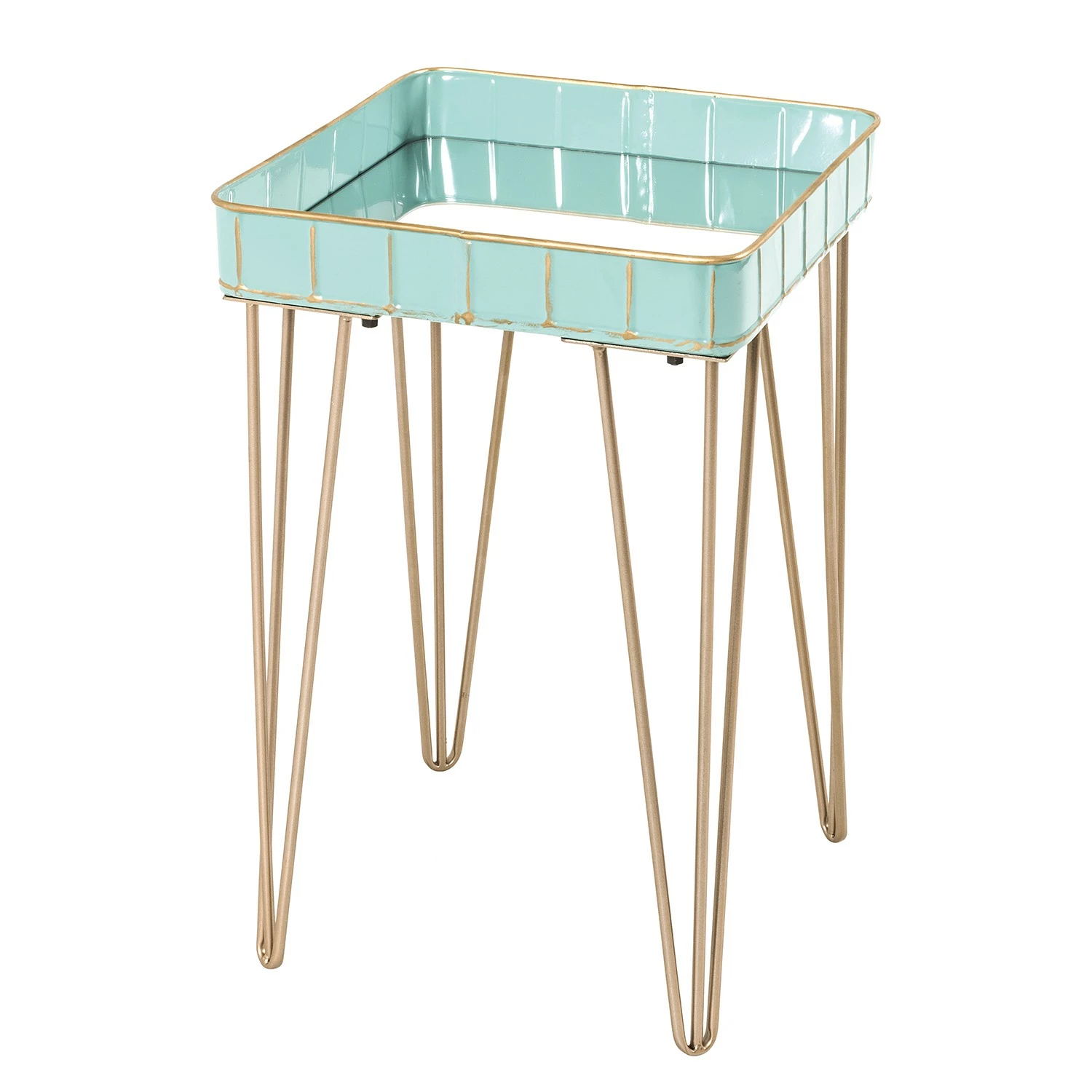 Norrwood Bout de canapé Krokvik IV - Verre / Métal - Menthe / Gris sable 3 Norrwood Bout de canapé Krokvik IV - Verre / Métal - Menthe / Gris sable