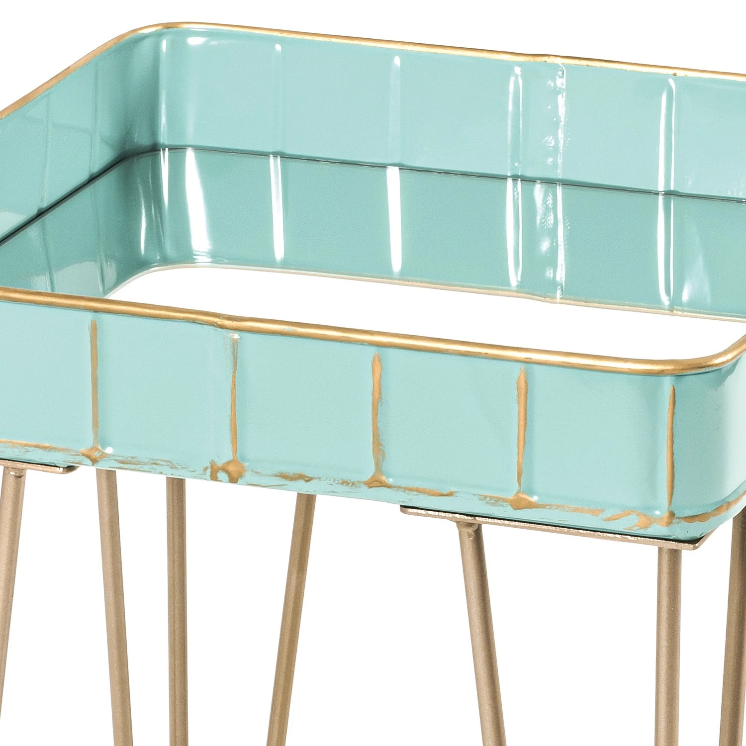 Norrwood Bout de canapé Krokvik IV - Verre / Métal - Menthe / Gris sable 6 Norrwood Bout de canapé Krokvik IV - Verre / Métal - Menthe / Gris sable – Image 4