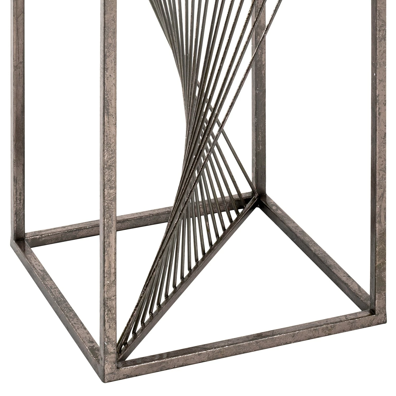 Red Living Bout de canapé Lixhult I - Verre / Acier - Argenté vieilli 6 Red Living Bout de canapé Lixhult I - Verre / Acier - Argenté vieilli – Image 4