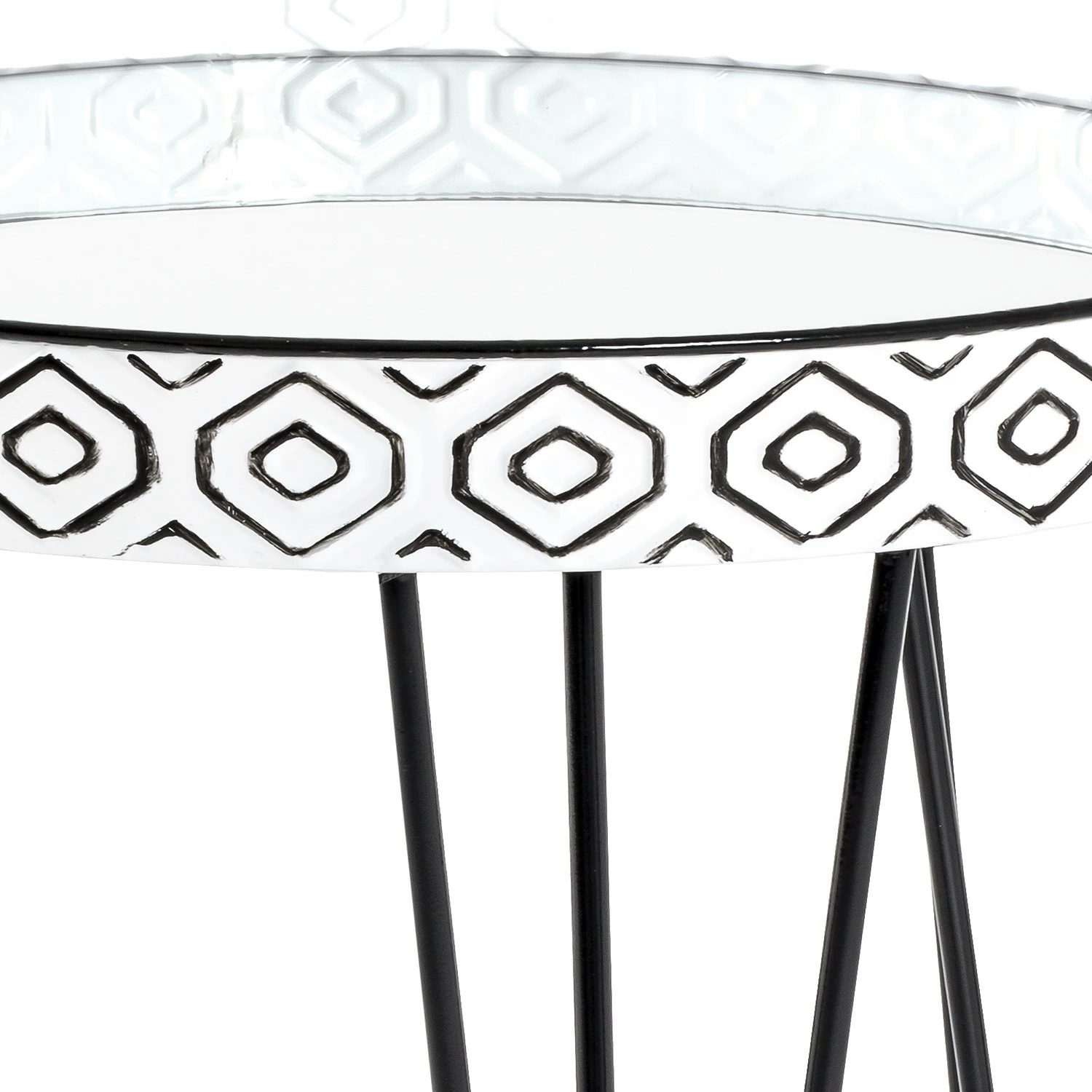 Norrwood Table basse Ponemah - Verre / Acier - Noir / Blanc 6 Norrwood Table basse Ponemah - Verre / Acier - Noir / Blanc – Image 4