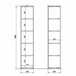 Germania Étagère de bureau Ancona II - Cachemire / Imitation noyer 13 Germania Étagère de bureau Ancona II - Cachemire / Imitation noyer -loftscape Boutique 1000196985 191203 06445700006 SKETCH DETAILS P000000001000196985 sketch