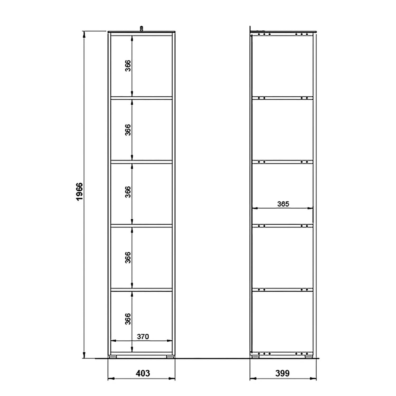 Germania Étagère de bureau Ancona II - Cachemire / Imitation noyer 8 Germania Étagère de bureau Ancona II - Cachemire / Imitation noyer – Image 6