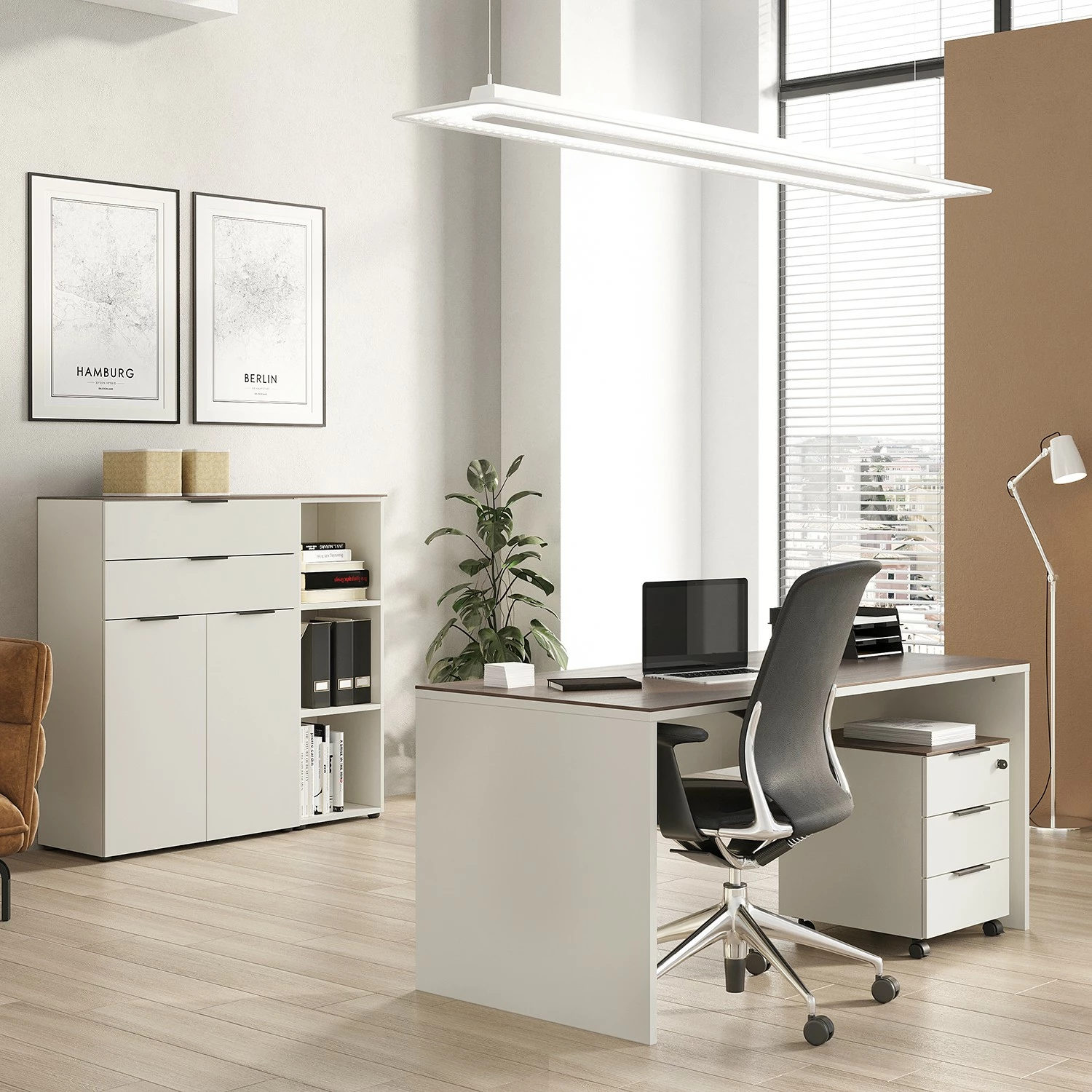 Germania Étagère de bureau I - Cachemire / Imitation noyer 5 Germania Étagère de bureau I - Cachemire / Imitation noyer – Image 3