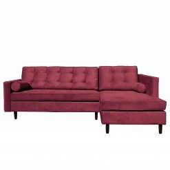 Jack & Alice Canapé d’angle Kosula - Microfibre - Baies - Méridienne courte à droite (vue de face) -loftscape Boutique 1000197096 200120 17460300152 DETAILS P000000001000197096