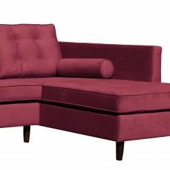 Jack & Alice Canapé d’angle Kosula - Microfibre - Baies - Méridienne courte à droite (vue de face) -loftscape Boutique 1000197096 200120 17460300155 DETAILS P000000001000197096