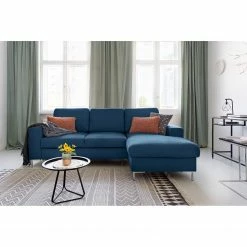 Fredriks Canapé d'angle Fiesta I - Tissu structuré - Bleu jean - Méridienne courte à droite (vue de face) - Avec fonction couchage 20 Fredriks Canapé d'angle Fiesta I - Tissu structuré - Bleu jean - Méridienne courte à droite (vue de face) - Avec fonction couchage -loftscape Boutique 1000198227 201210 09574800006 MOOD DETAILS P000000001000198227 mood