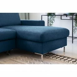 Fredriks Canapé d'angle Fiesta I - Tissu structuré - Bleu jean - Méridienne courte à droite (vue de face) - Avec fonction couchage 22 Fredriks Canapé d'angle Fiesta I - Tissu structuré - Bleu jean - Méridienne courte à droite (vue de face) - Avec fonction couchage -loftscape Boutique 1000198227 201210 09575200008 DETAILS P000000001000198227