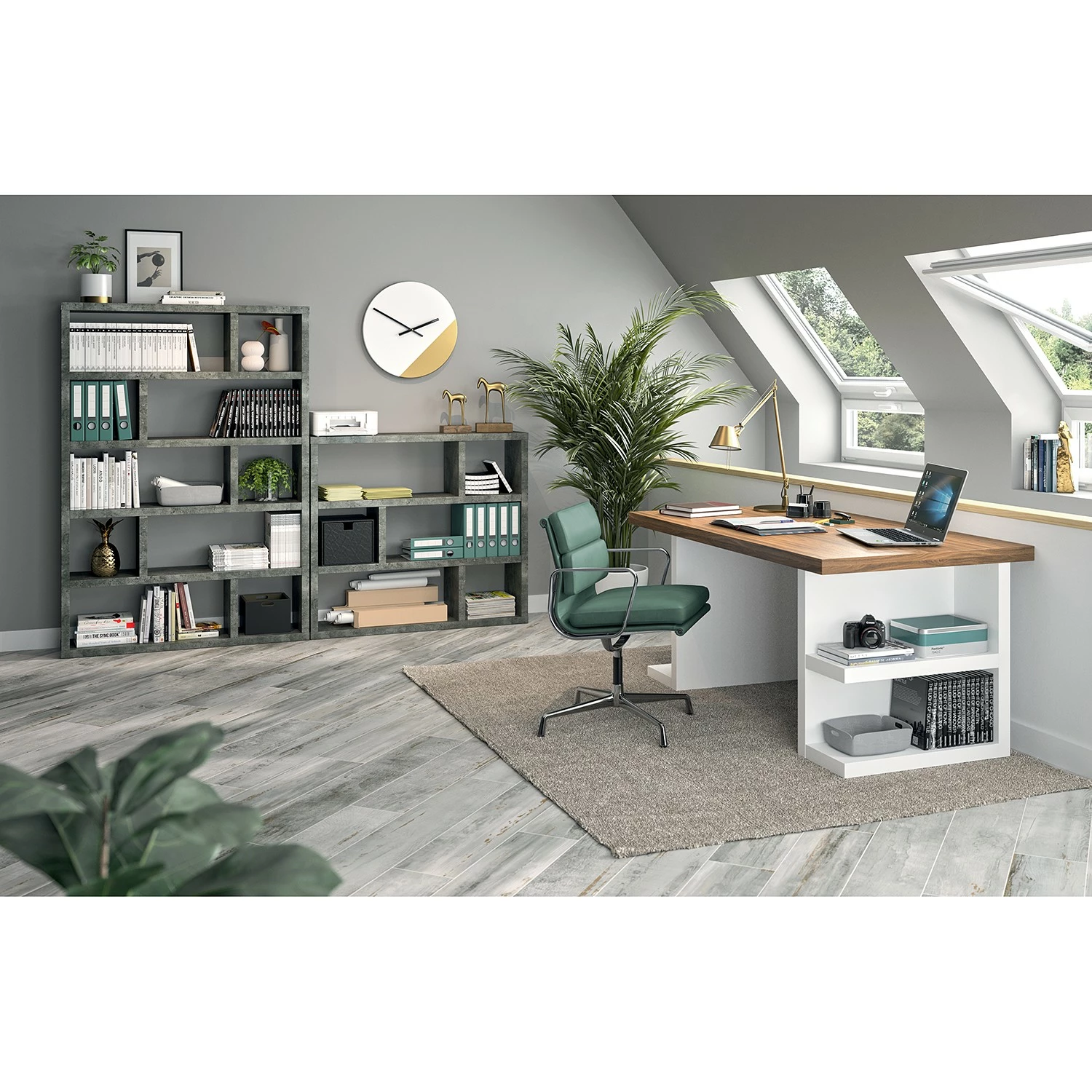 Temahome Étagère Dublin - Imitation béton - Imitation béton - Hauteur : 105 cm 5 Temahome Étagère Dublin - Imitation béton - Imitation béton - Hauteur : 105 cm – Image 3