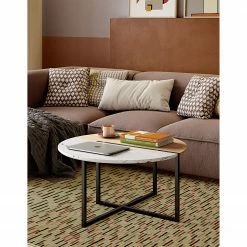 Temahome Table basse Sonata - Marbre / Acier - Chêne / Blanc -loftscape Boutique 1000198865 191209 09463000049 MOOD DETAILS P000000001000198865 mood