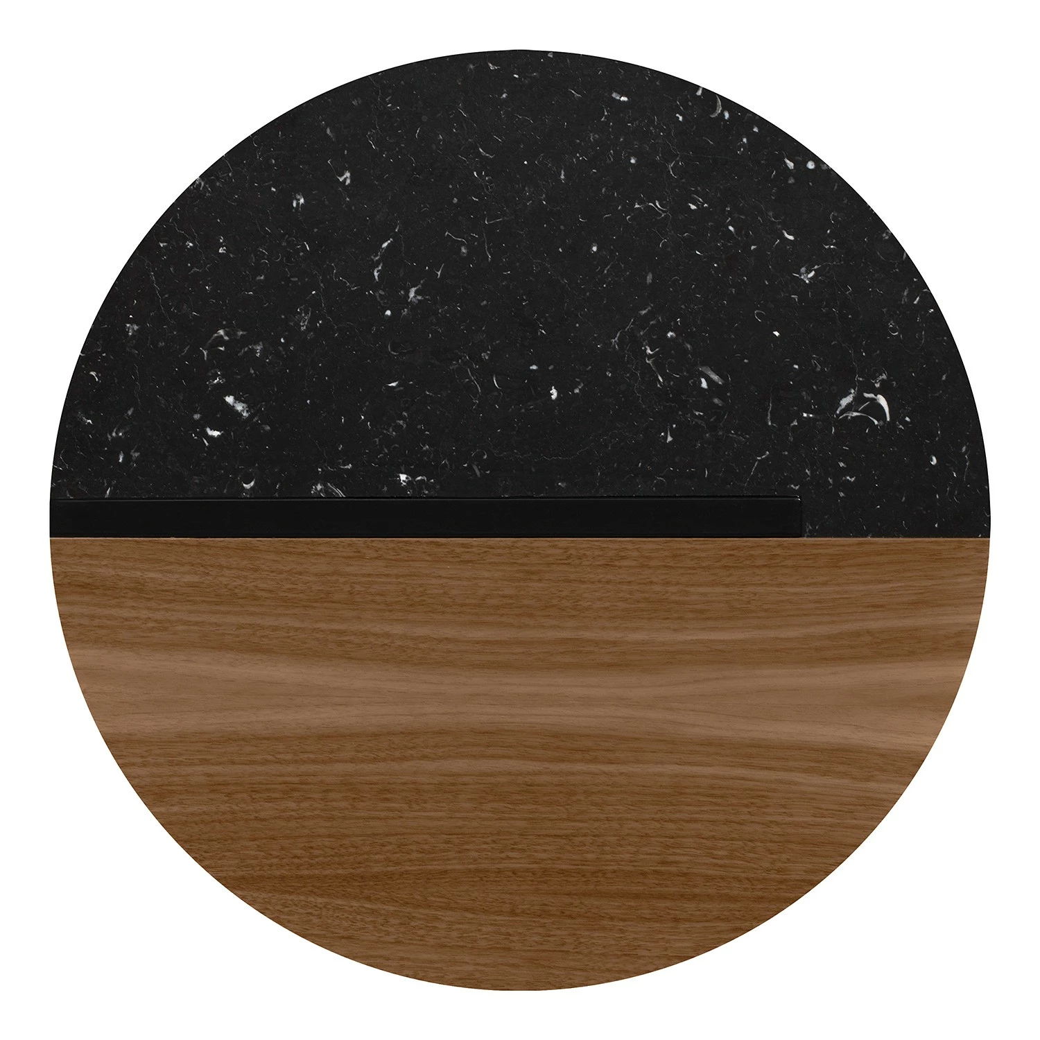 Temahome Bout de canapé Sonata - Marbre / Acier - Noyer / Noir 10 Temahome Bout de canapé Sonata - Marbre / Acier - Noyer / Noir – Image 8