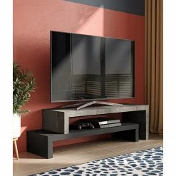 Temahome Meuble TV Detroit II - Imitation béton / Noir -loftscape Boutique 1000198868 191209 09463500086 MOOD DETAILS P000000001000198868 mood
