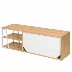 Temahome Meuble TV Albi - Placage en bois véritable - Chêne / Blanc -loftscape Boutique 1000198887 191209 09465000245 DETAILS P000000001000198887